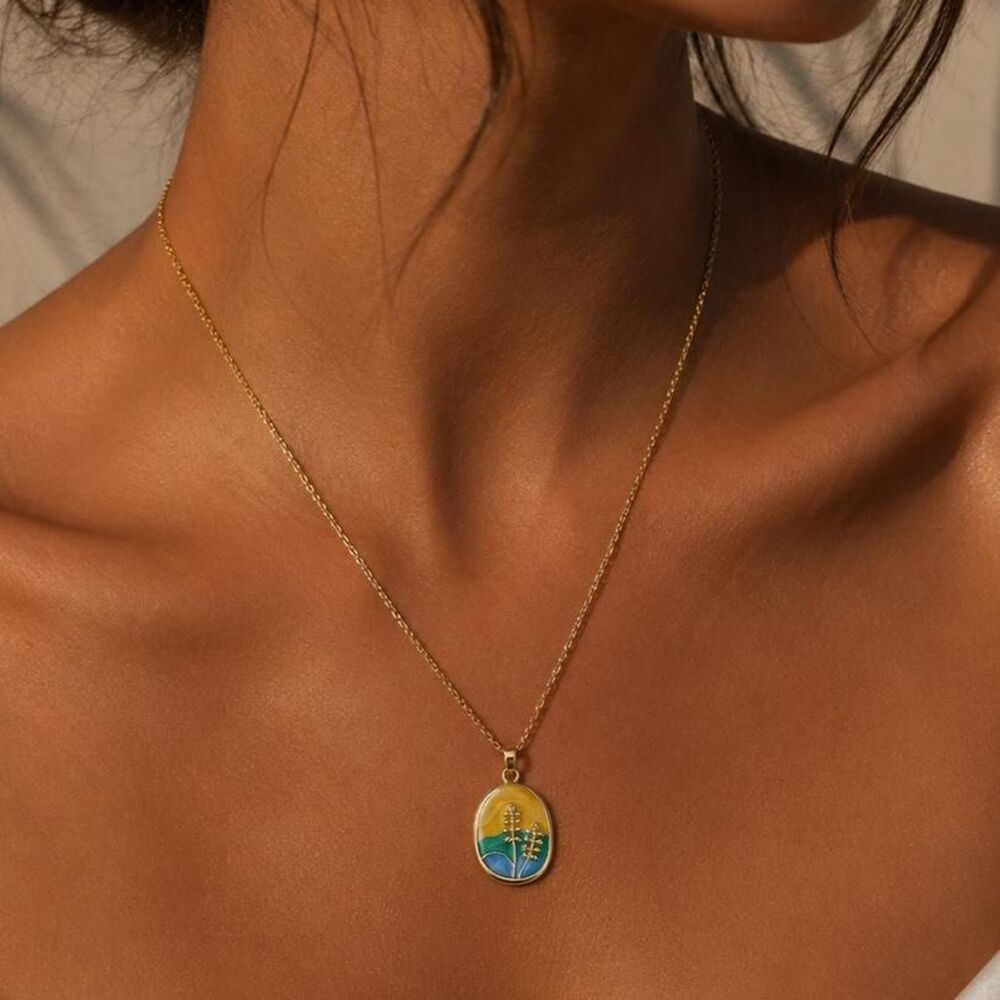 Flower necklace D119